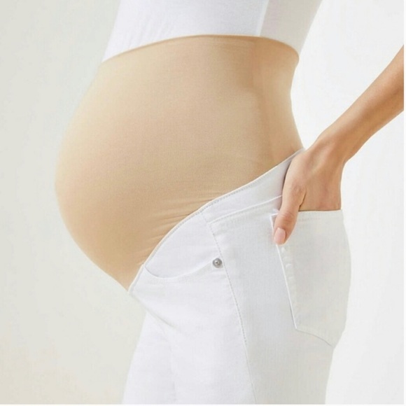 LOFT petites maternity white skinny jeans - Picture 3 of 10